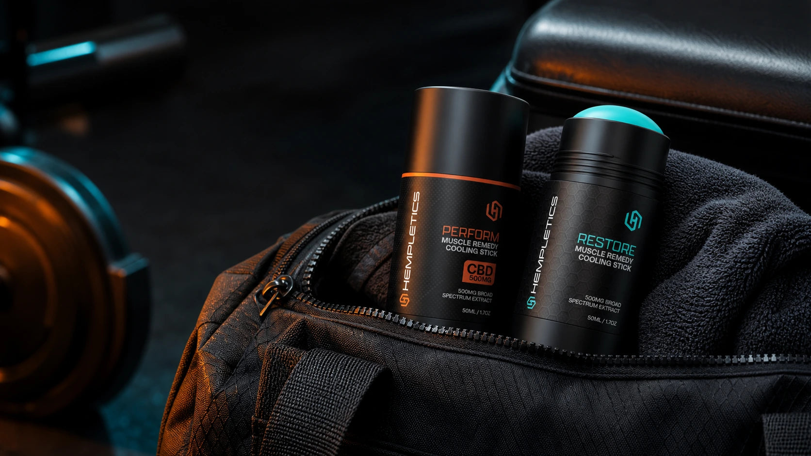 CBD Muscle Recovery Packaging Design for HEMPLETICS
