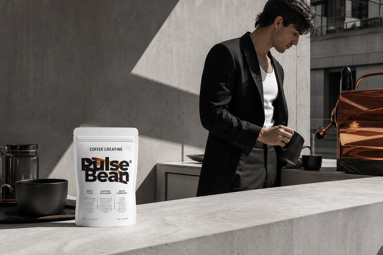 Pulse Bean Coffee Creatine Packaging Design