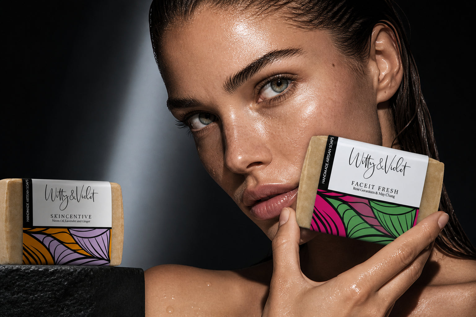 Witty & Violet Handmade Soap Packaging Design