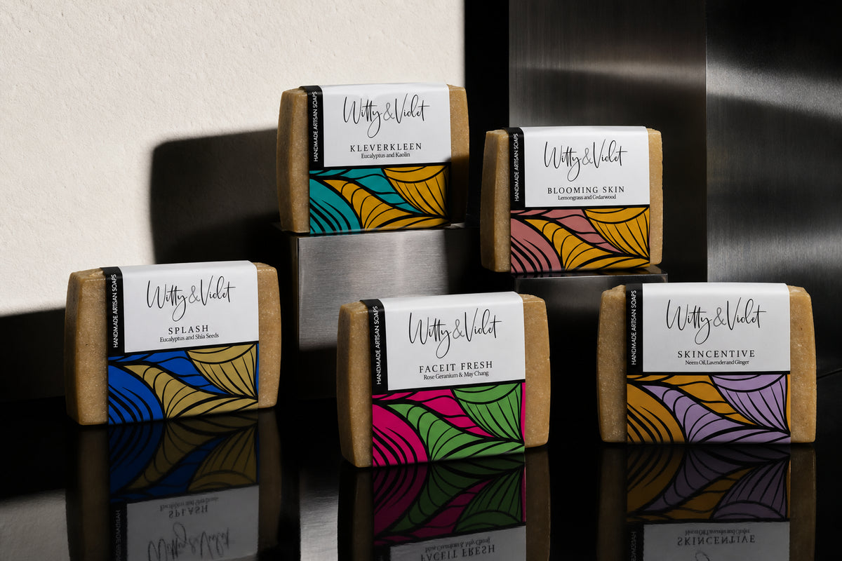 Witty & Violet Handmade Soap Packaging Design