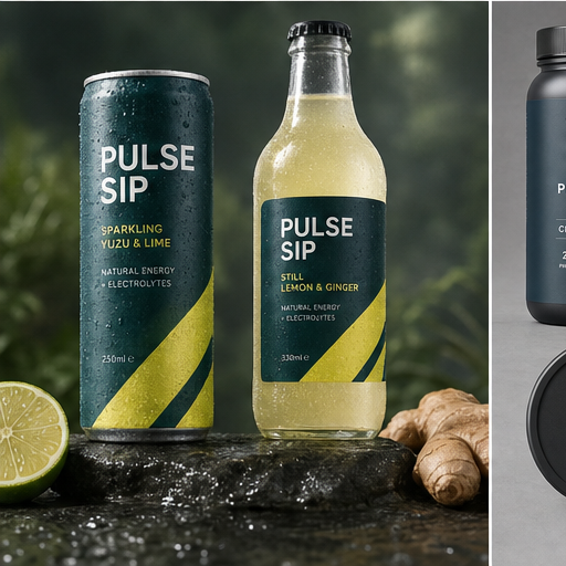 Can and bottle mockups visual for 3D mockups by Y Not Tony Design Studio
