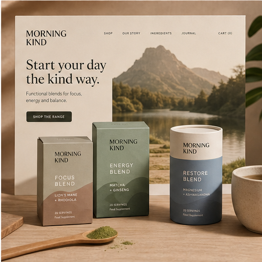 Lifestyle launch mockups visual for 3D mockups by Y Not Tony Design Studio