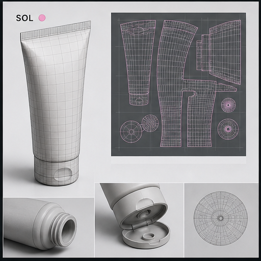 Tube UV models visual for 3D modelling by Y Not Tony Design Studio