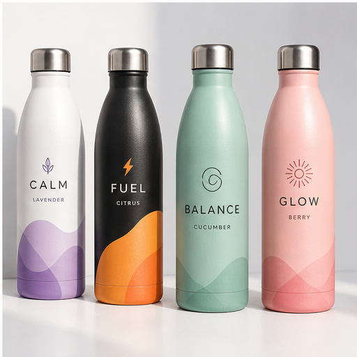 3D bottle mockups visual for Bottle label design by Y Not Tony Design Studio