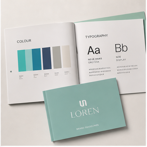 Colour and typography systems visual for Brand design by Y Not Tony Design Studio