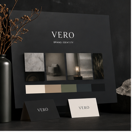 Identity boards visual for Brand design by Y Not Tony Design Studio