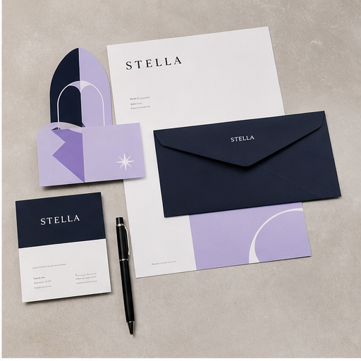 Stationery sets visual for Brand design by Y Not Tony Design Studio