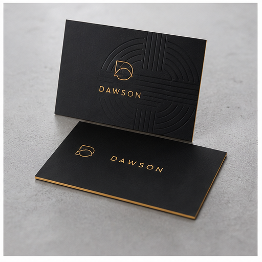 Finish and paper guidance visual for Business card design by Y Not Tony Design Studio