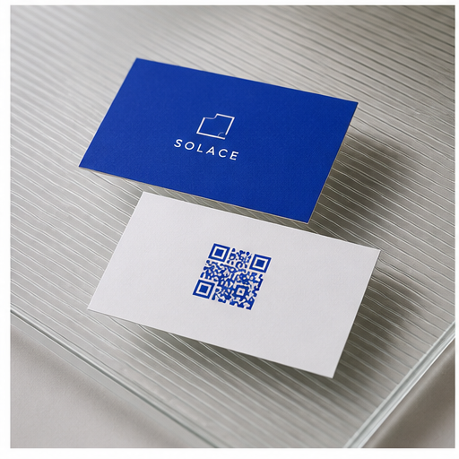 QR code or social details visual for Business card design by Y Not Tony Design Studio