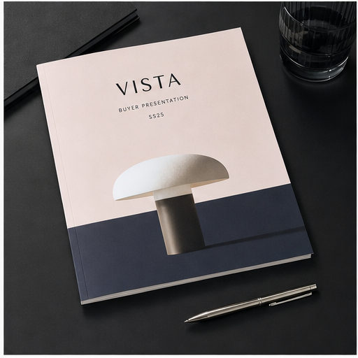 Buyer presentations visual for Catalogue design by Y Not Tony Design Studio