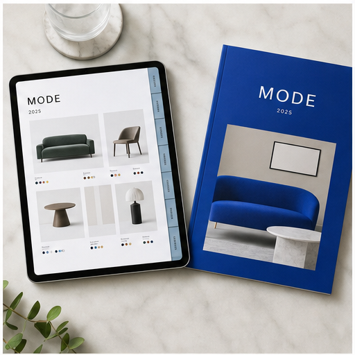 Digital PDF catalogues visual for Catalogue design by Y Not Tony Design Studio