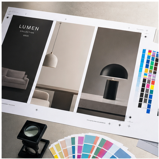 Print-ready catalogue artwork visual for Catalogue design by Y Not Tony Design Studio