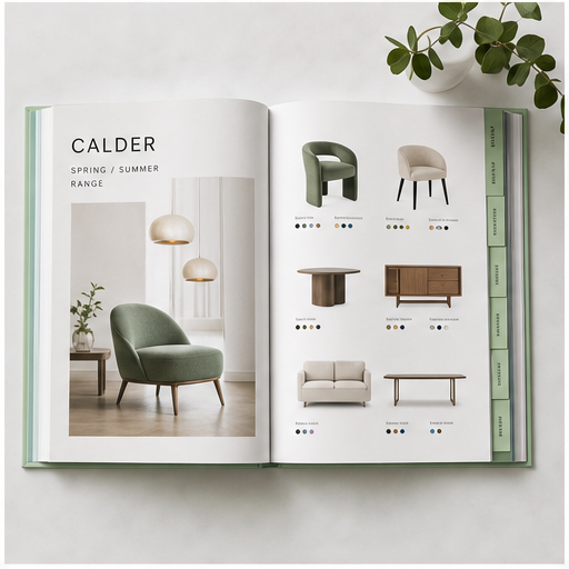 Range brochures visual for Catalogue design by Y Not Tony Design Studio