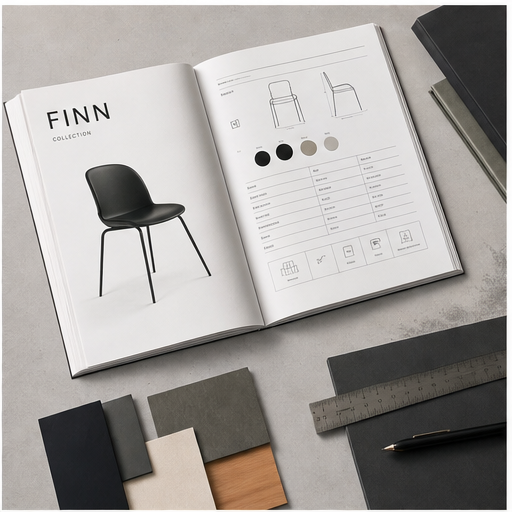 Spec-led layouts visual for Catalogue design by Y Not Tony Design Studio