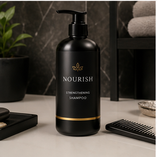 Haircare bottles visual for Cosmetic packaging design by Y Not Tony Design Studio
