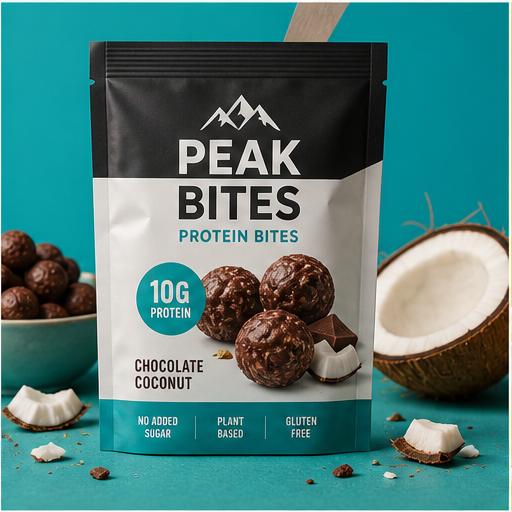 Protein snack pouches visual for Snack packaging design by Y Not Tony Design Studio