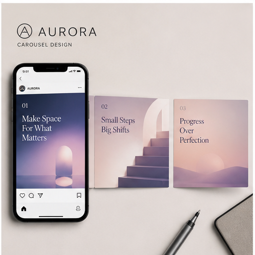 Carousel designs visual for Social media design services by Y Not Tony Design Studio