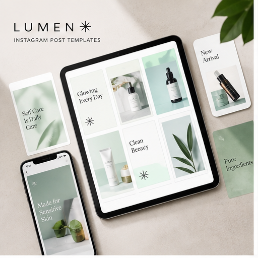 Instagram post templates visual for Social media design services by Y Not Tony Design Studio
