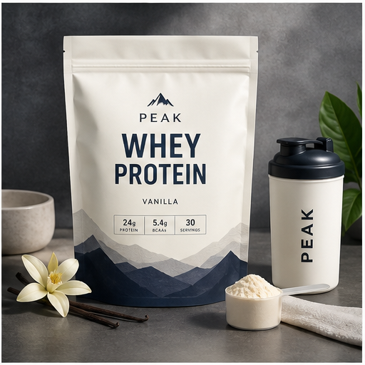 Protein pouches visual for Supplement packaging design by Y Not Tony Design Studio