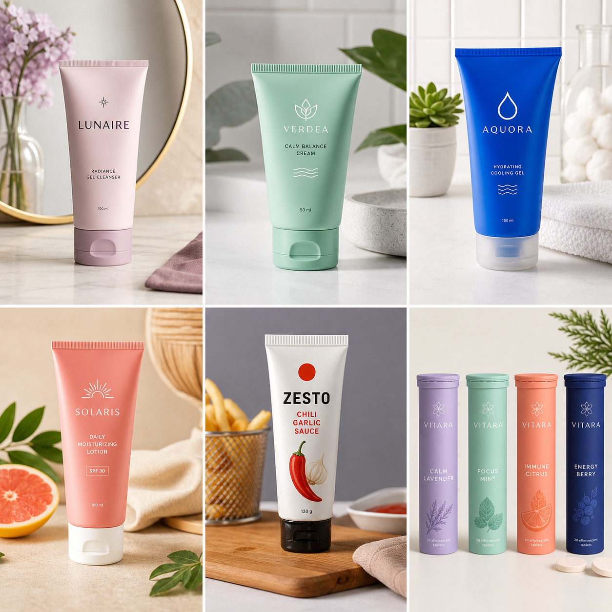 Cosmetic packaging design and product render by Y Not Tony Design Studio