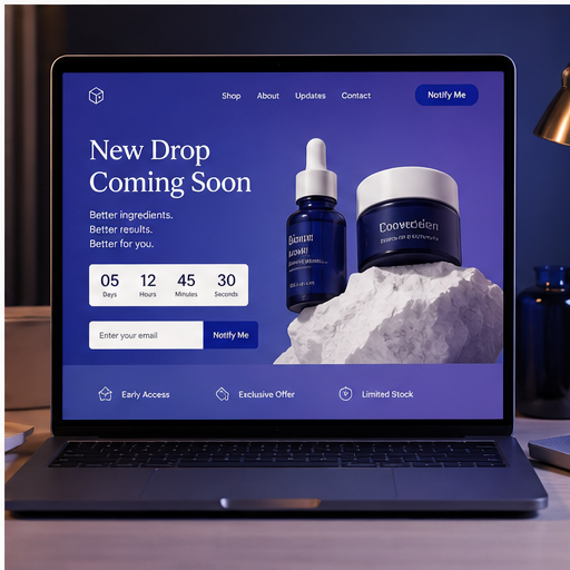 Launch campaign pages visual for Web design by Y Not Tony Design Studio