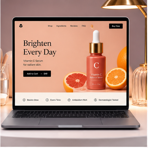 Product landing pages visual for Web design by Y Not Tony Design Studio