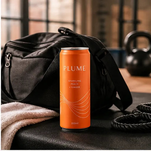 Art-directed drink can lifestyle image in a bright brand-led setting