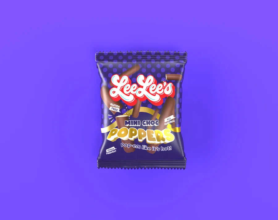 Front-facing LeeLee's snack flow-wrap packaging