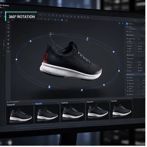 Frame sequence from a clean 360-degree product rotation animation